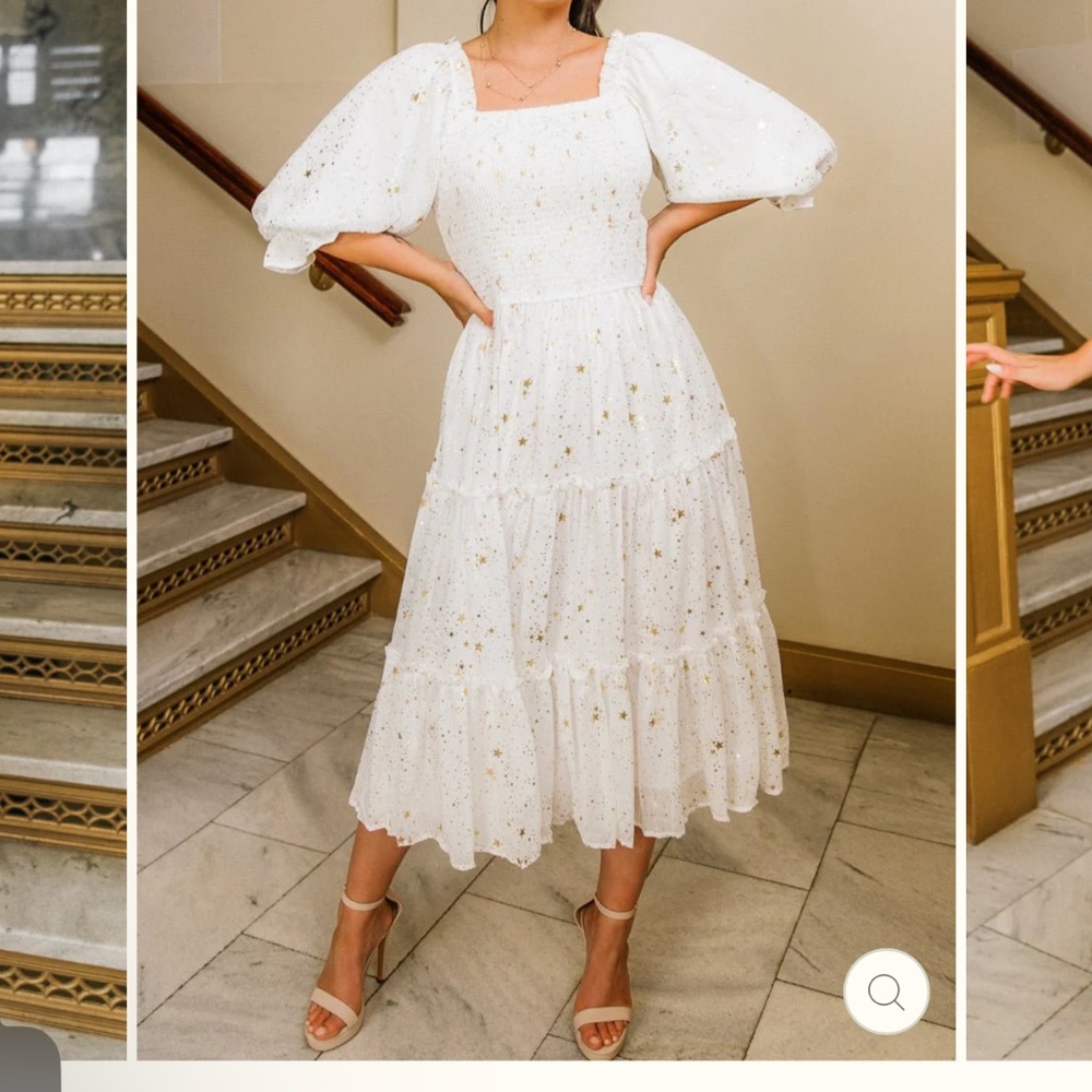 Midsummer dress in white